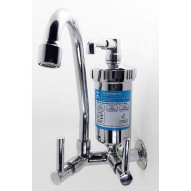 Imagem de Torneira Com Filtro Gourmet Pia Cozinha De Parede Metal Inox - Sanit M