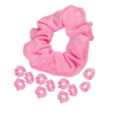 Imagem de 24 Elastico P Cabelo Amarrador Xuxa Fluflu Scrunchie Color - CHICK, ro