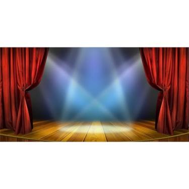 Imagem de Baocicco Cortina vermelha grande de vinil 6 x 3 m cenário fotografia fundo salão tapete vermelho holofote comemoração festa festival crianças amantes adultos foto estúdio