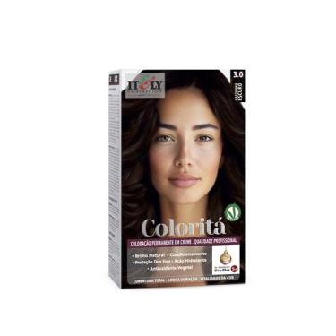 Imagem de Itely Coloração Profissional Permanente em Creme Coloritá 3.0 Castanho