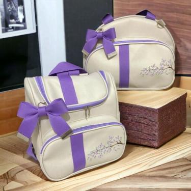 Imagem de Bolsa Maternidade Kit Merlim 2 Peças Mochila 2 Em 1 Conjunto Mamãe e B