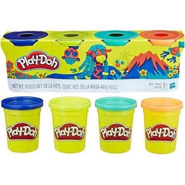 Imagem de Kit 4 Potes Massinha Play Doh Para Modelar Sortido - Hasbro