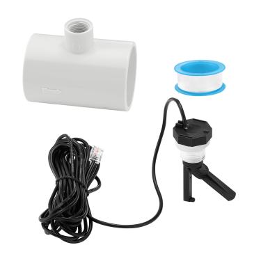 Imagem de MEASUREMAN Interruptor de fluxo para sistema gerador de cloro de sal Hayward Goldline com T, sensor de fluxo de piscina adequado para células de sal Hayward e gerador de cloro, com interruptor de