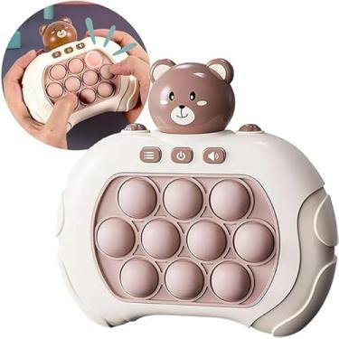 Imagem de Pop It Eletrônico Anti-Stress: Brinquedo Bolhas Relaxantes e Divertidas para Crianças e Adultos Fidget Toy Sensorial Seguro Premium (Urso Marrom)
