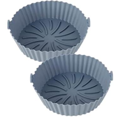Imagem de Kit com 2 Forma de Silicone Reutilizável para Fritadeira a Ar Ideal para Air Fryer, Prática, Ecológica e Perfeita para Cozinhar Receitas Saudáveis e Deliciosas -JHJ
