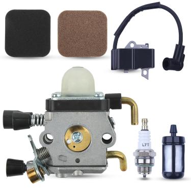 Imagem de Atunee Bobina de ignição do carburador FS85 para Stihl FS75 FS80 FS55RC FS55T KM55 KM55C KM55R KM55RC FC85 HT70 HS75 HL75 HT75 HS80 aparador de escova com kit de filtro de ar substitui 4137 120 0608