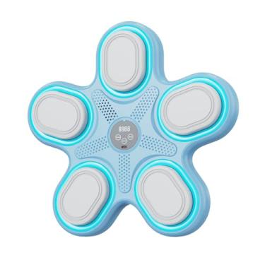 Imagem de Rock88 Máquina de boxe musical, máquina de perfuração de música montada na parede com 9 velocidades ajustáveis, equipamento eletrônico de treino doméstico para academia, escritório, azul