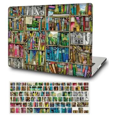 Imagem de Capa rígida para laptop compatível com MacBook Pro 13 polegadas 2020 2019 2018 2017 2016 versão A2338 M1 A2289 A2251 A2159 A1989 A1708 A1706, capa rígida de plástico e película de teclado, livro