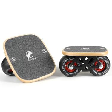 Imagem de Freeskates, patins com design de skate dividido, painel de liga de alumínio, rodas de alta elasticidade e suporte de distância entre eixos duplo - Ultimate Freeskates (preto)