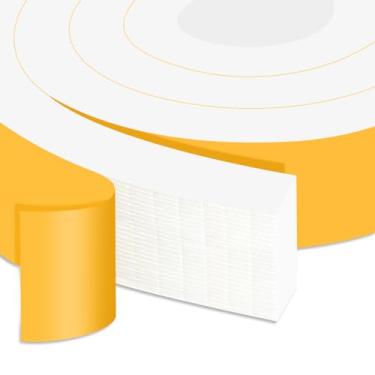 Imagem de Trisiki Fita de Vedação de Porta com Vedação Contra Intempéries, Fita Isolante de Espuma Adesiva para Portas e Janelas, Vedação Contra Intempéries de Célula Fechada para Batente de (2 Pol X 1 Pol X 6,