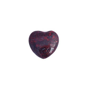 Imagem de (1, Brecciated Jasper) - Zentron Crystal Collection: 30MM Brecciated Jasper Puff Heart All Natural Polished Pocket Gemstone Crystal with Velvet Pouch