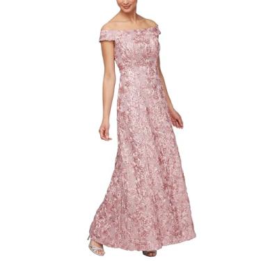 Imagem de Alex Evenings Vestido feminino longo tomara que caia tomara que caia, rosa, 50