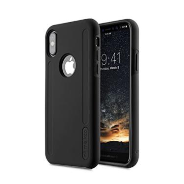 Imagem de Melkco Capa híbrida resistente com teste de queda de nível militar Kubalt Series para Apple iPhone X - (preta/preta)