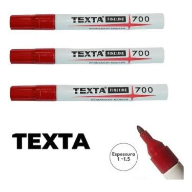 Imagem de Kit 3 Canetas Cirúrgica Estética Pele Texta 700 - Vermelha