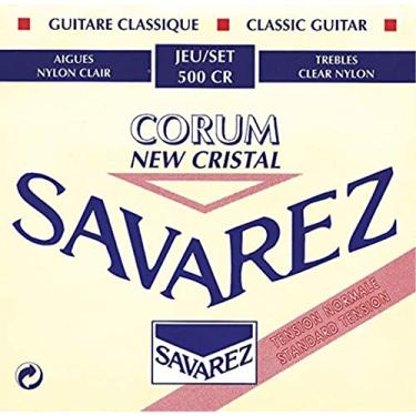 Imagem de Savarez NT 500CR Guitarra Clássica Tensão Normal Agudos Cristais, Baixos Corum, Conjunto Completo de 6 Cordas
