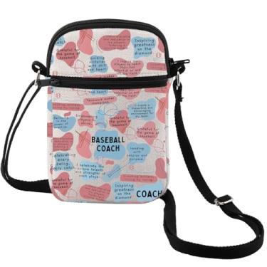 Imagem de MEIKIUP Presente de treinador de beisebol, bolsa transversal, treinador de beisebol, presente de agradecimento, dia de jogo, beisebol, instrutor, presente, Baseball Coach Cb