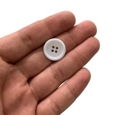 Imagem de Botão Branco 4 Furos 20mm Costura - 200 peças - Inova Aviamentos, Cost