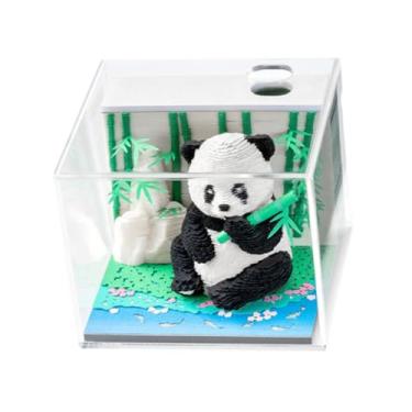 Imagem de Esquirla Calendário de tempo calendário 3D Pad Pad Panda Arte criativa em forma de escultura, Calendário Da Peça Do Tempo