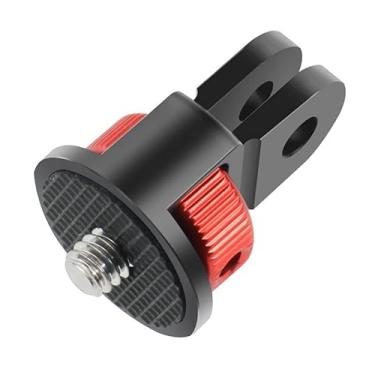 Imagem de DIVJINGHAO Adaptador de 1/10.2 cm compatível com adaptador GoPro13, gaiola de câmera, conector giratório de 360° (preto-vermelho)