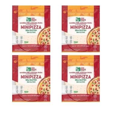 Imagem de Kit com 4 Massas Pré-assadas para Mini Pizza - Sem Glúten e Sem Lactose