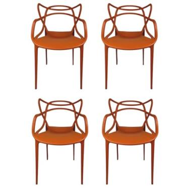 Imagem de Kit 4 Cadeiras Allegra Terracota Sala Jantar Cozinha Gourmet - Top Chairs