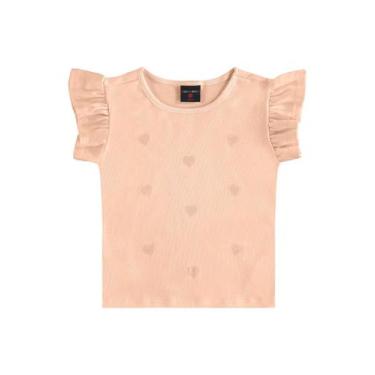 Imagem de Blusa Infantil de Manga Curta em Ribana Guloseima, Rosa, 1