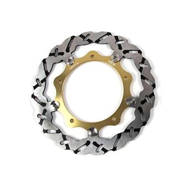Imagem de 1 peça de disco de freio dianteiro flutuante compatível com Yamaha Xmax 250 YP250R 2014-2016, X-max 250 IRON MAX ABS 2016, YP400 MAJESTY 400 2004, peças de acessórios de motocicleta douradas