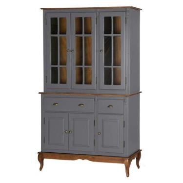 Imagem de Arca Oratório 6 Portas 2 Gavetas 60841 Hannover - Linz Móveis, Cinza/I