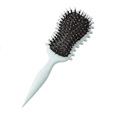 Imagem de Escova de definição de cabelo cacheado pente para cabelo molhado ferramenta para cachos (azul)