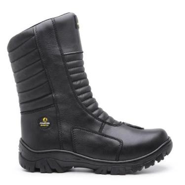 Imagem de Bota Masculina Motociclista Couro Coturno Confortável - Mila Marques, 