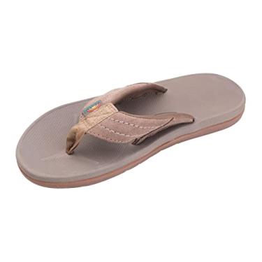 Imagem de Sandália masculina de borracha moldada com capa de leste da Rainbow Sandals, Marrom, 14