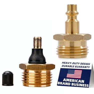 Imagem de Plugue de sopro de latão Tylove RV e adaptador de sopro para o inverno, plugue de conexão rápida à mangueira de jardim, trailer, barco, trailer e trailer de viagem, ajuda a limpar os canos de água