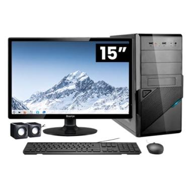 Imagem de Computador Pc Cpu Completo Intel Core I3 4gb Ssd 128 Gb Monitor 15"
