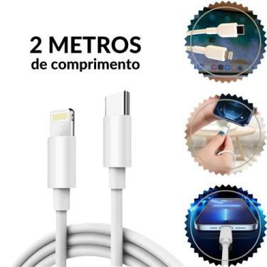 Imagem de Cabo Lightning 2m Compativel Para iPhone 14 13 12 11 X Cabo Carregador