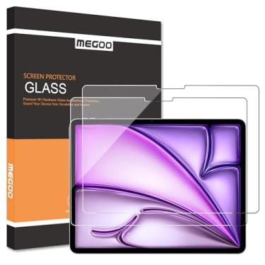 Imagem de Megoo Pacote com 2 Protetores de Tela para iPad Air 13 Polegadas 6/7th M2-M3 & iPad Pro 13 Polegadas 7th M4, Compatível com Apple Pencil & Face ID, Vidro Temperado com Ajuste Preciso, Clareza HD