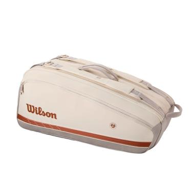 Imagem de Raqueteira Wilson Super Tour Roland Garros 9 PK Cream Clay