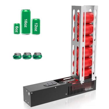 Imagem de Triturador de latas de alumínio, compactador de latas, esmagador de latas de cerveja, pode encher 8 latas de cada vez, expulsão automática de latas, para reciclar latas de alumínio de refrigerante