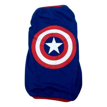 Imagem de Camiseta Super Heróis Capitão América azul  Tamanho GG