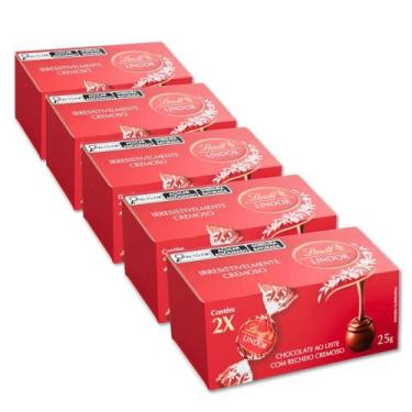 Imagem de Trufa Lindt Lindor Duo Milk ao Leite Kit 5 Caixas de 25g