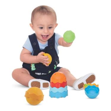 Imagem de Torre De Empilhar E Encaixar Brinquedo Educativo Bebe
