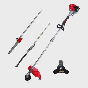 Imagem de Roçadeira Multifuncional Gasolina 2T 25.4cc Carretel e Lâmina 3P, Motopoda e Podador de Cerca