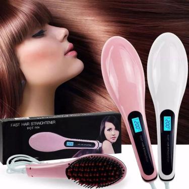 Imagem de Escova Alisadora Fast Hair Straightener - HQT-906 - Rosa - Bivolt