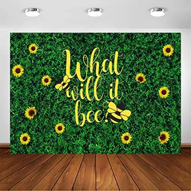 Imagem de Avezano Abelha Gênero Revelar Fundo Folhas Verdes Girassol Abelha Gênero Natureza Primavera Revelar Festas Decorações Fundo Fotográfico O Que Será Tema Bebê Abelha Chá de Bebê Sessão de Fotos (3 x 2 m