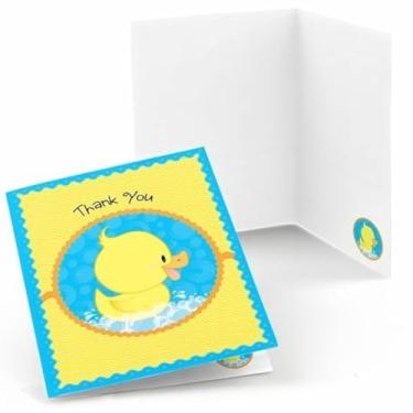 Imagem de Ducky Duck – Cartões de agradecimento para chá de bebê ou festa de aniversário (8 unidades)