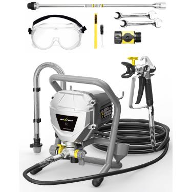 Imagem de InoKraft Pulverizador De Tinta Sem Ar Maxpray M1, Altamente Eficiente, Diluição, Com Mínimo Excesso Pulverização Para Projetos Pintura "Faça Você Mesmo" Até 10 Galões Interiores E Exteriores Casas,