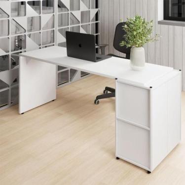 Imagem de Mesa Escrivaninha 170cm x 60cm e Armário 2 Portas F5 Office - F5 Offic