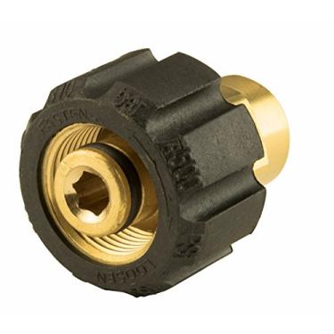Imagem de Adaptador de acoplador giratório de latão Erie Tools 1/10.2 cm FNPT x 22 mm 4500 PSI para lavadoras de pressão