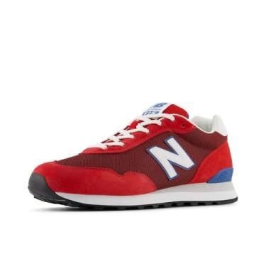 Imagem de New Balance Tênis masculino 515 V3, vermelho e branco, tamanho 35
