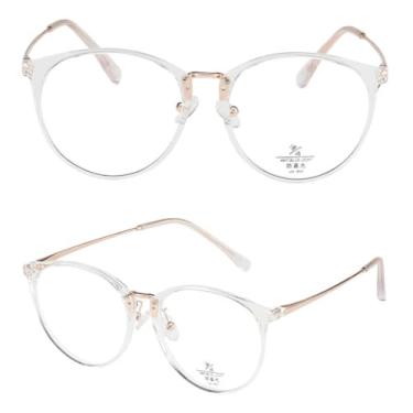 Imagem de Armação Óculos Para Grau Feminino Transparente Redondo Confortável