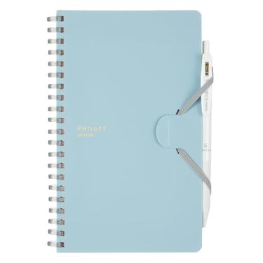 Imagem de KOKUYO Caderno espiral de anel macio Penott, papel milimetrado de 5 mm, tamanho B6, 70 folhas, caderno de diário pequeno com capa de plástico, perfeito para escola e trabalho, azul, importação do